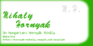 mihaly hornyak business card